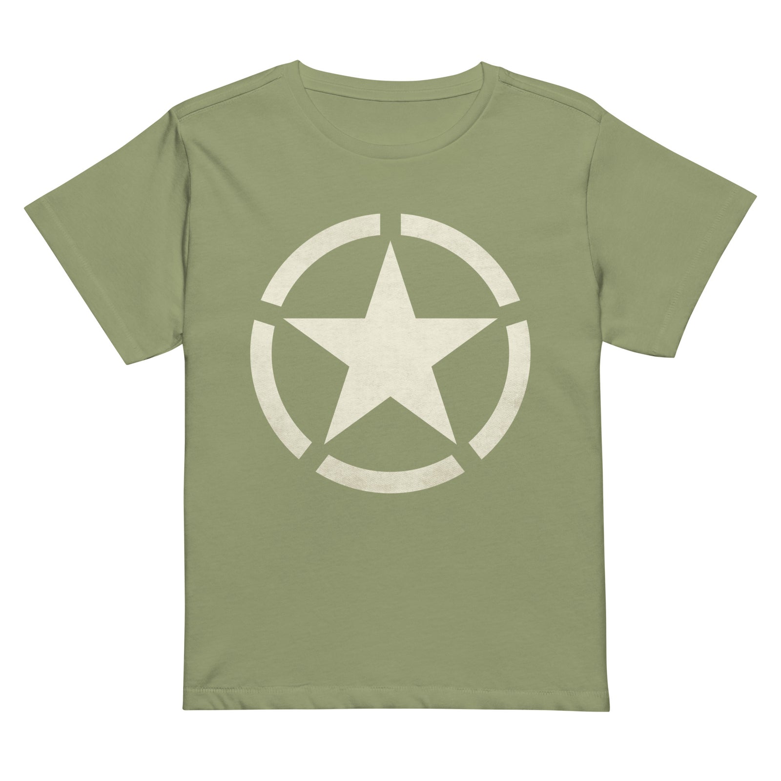 WW2 Circled Star Women’s High-waisted T-Shirt