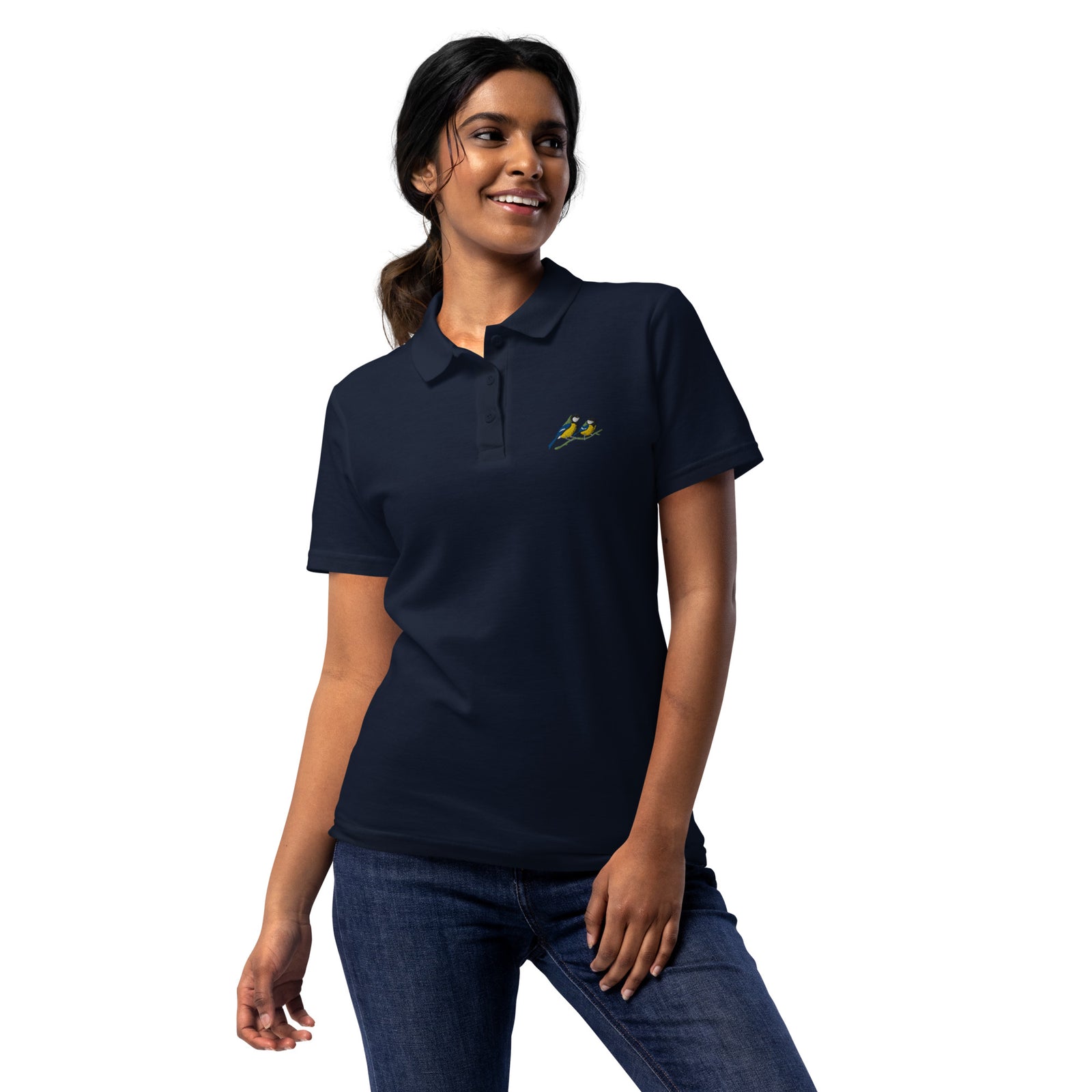 Pair of Great Tits Women’s Pique Polo Shirt