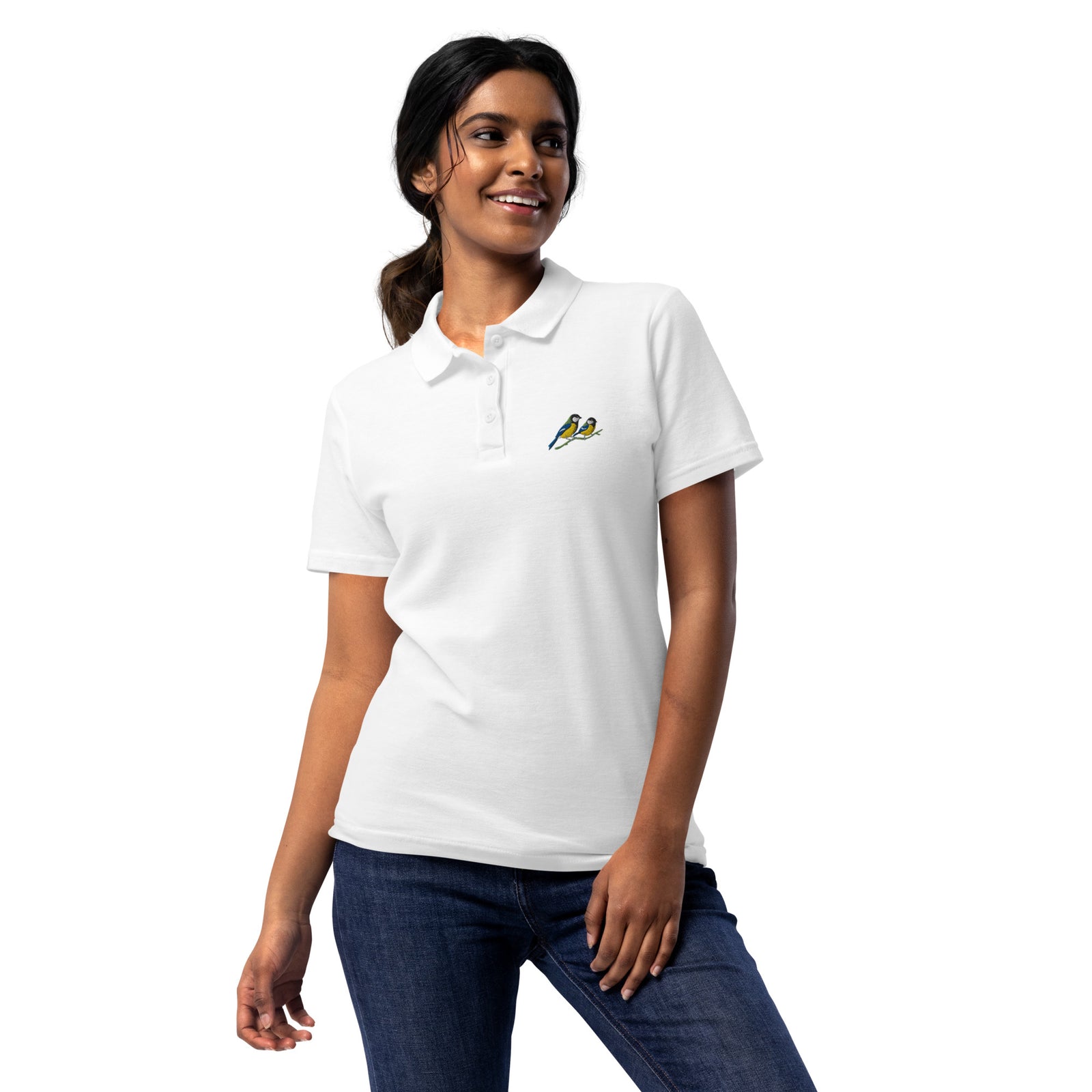 Pair of Great Tits Women’s Pique Polo Shirt