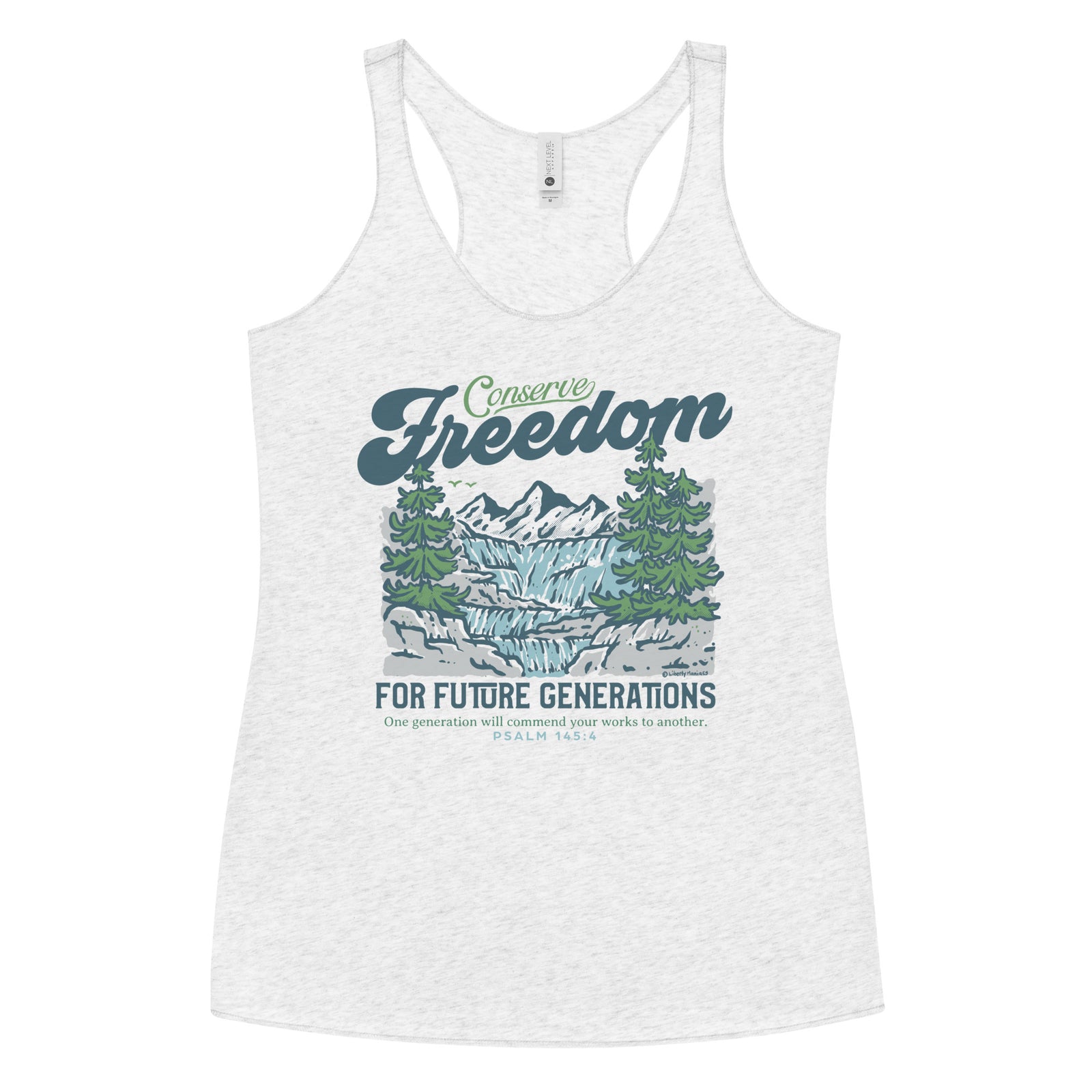 Conserve Freedom for Future Generations Women's Racerback Tank