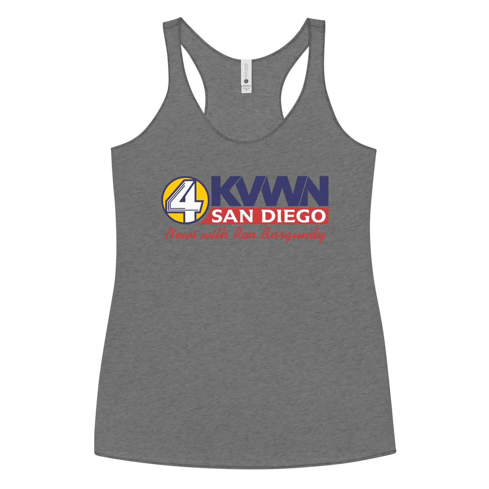KVWN San Diego News Team Ladies Tri-blend Racerback Tank Top
