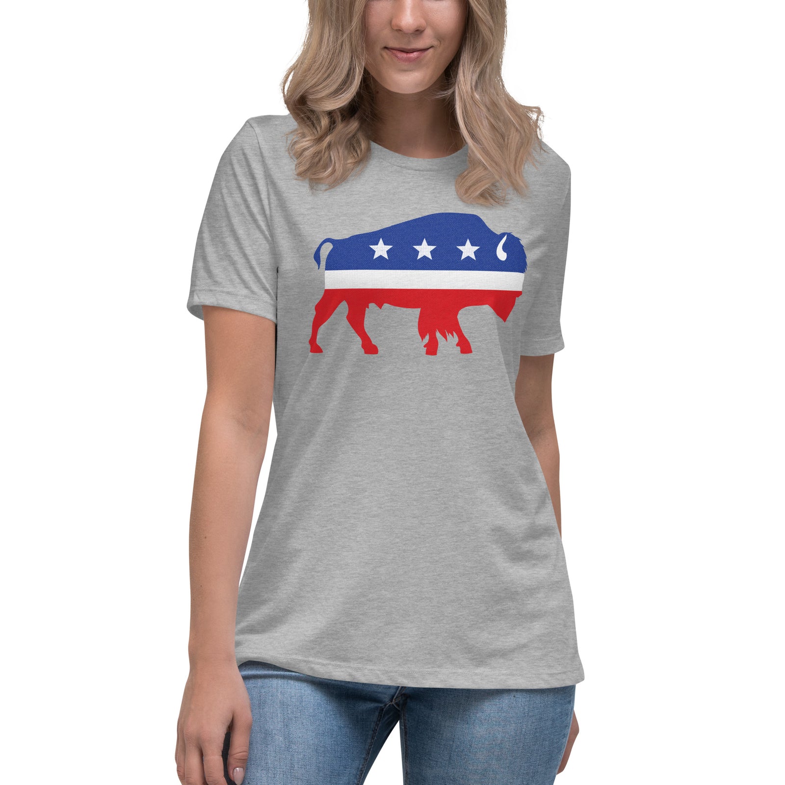 Independent Bison Distressed Women's Relaxed T-Shirt