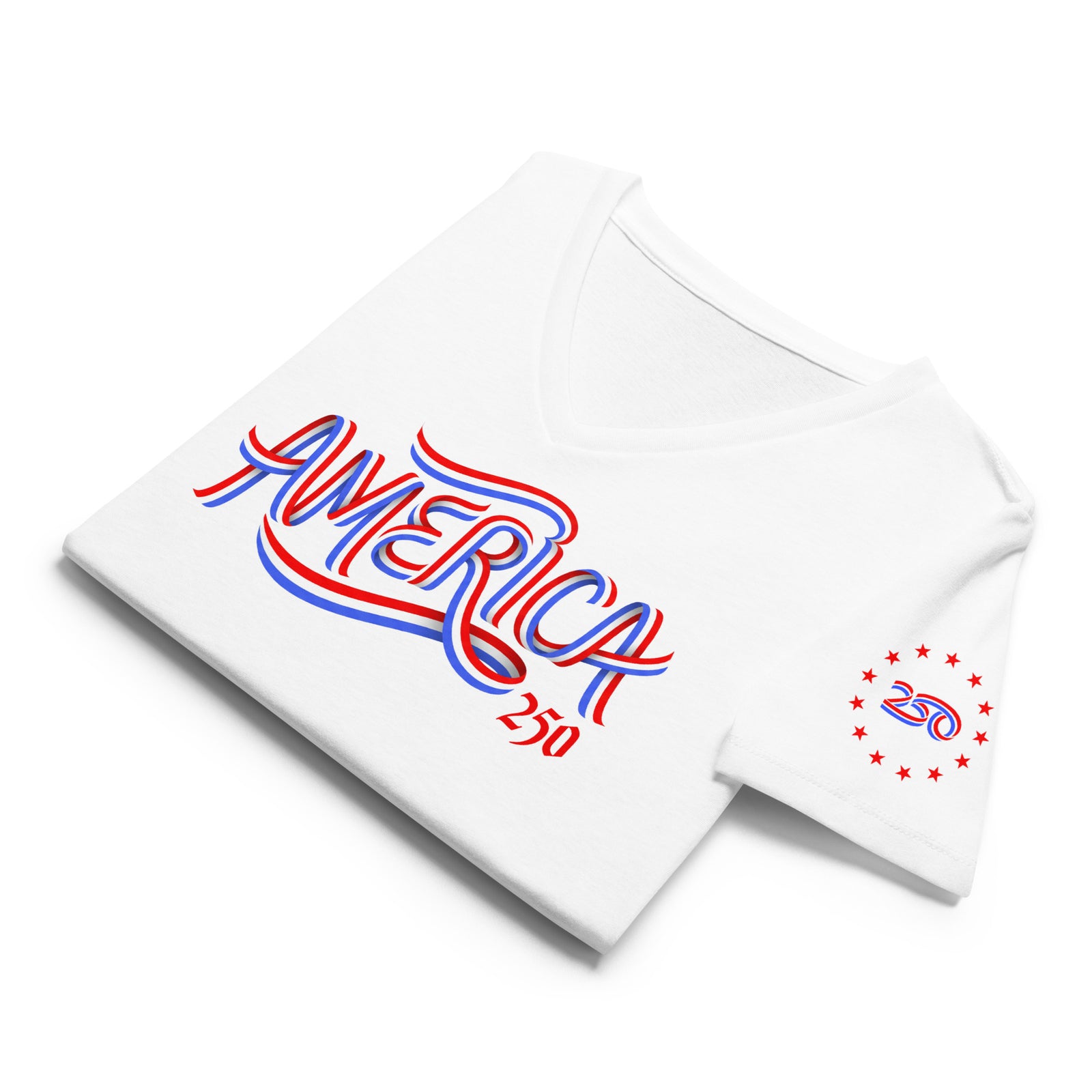 White greeting cards with 'AMERICA' and star design on a white background