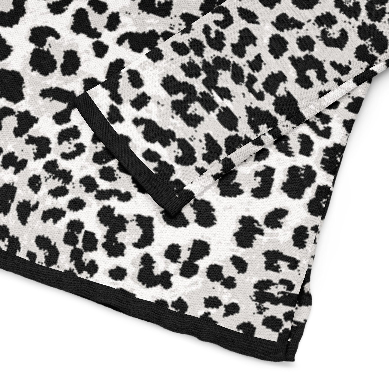 Snow Leopard Print Relaxed Fit Knit Sweater