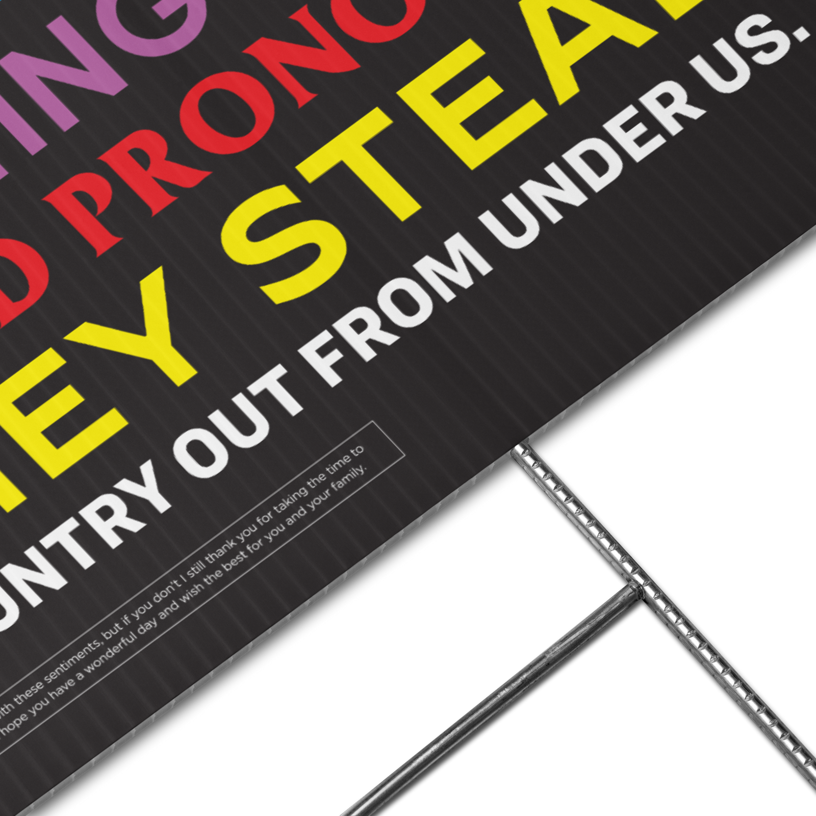 In This House: Globalist Shenanigans Yard Sign