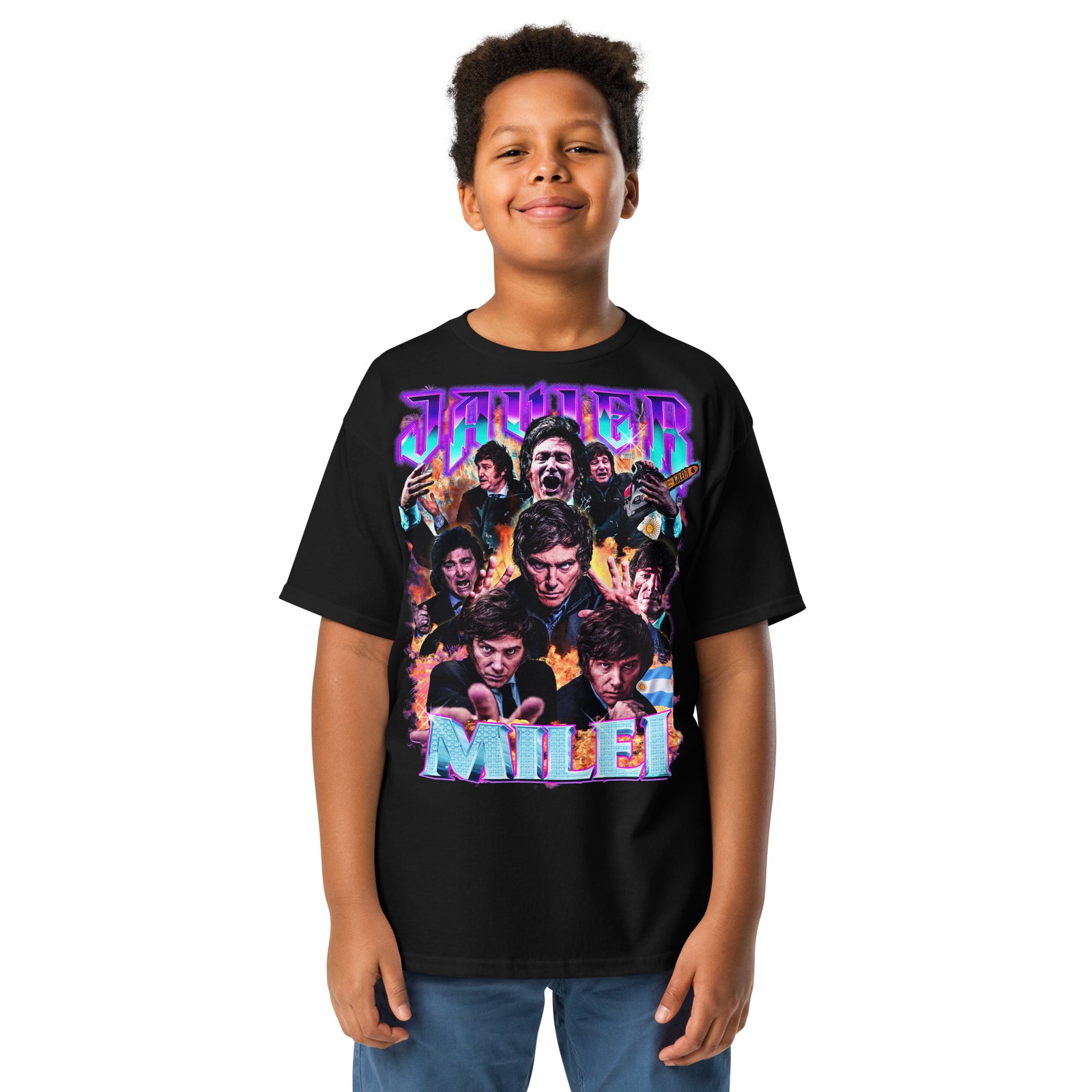 Javier Milei 90s Bootleg Graphic Youth Classic Tee