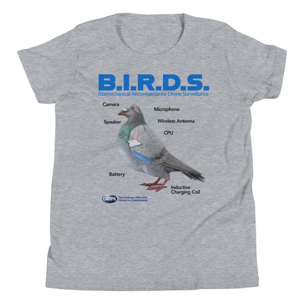 B.I.R.D.S. Biomechanical Reconnaissance Drone Surveillance Youth Short Sleeve T-Shirt
