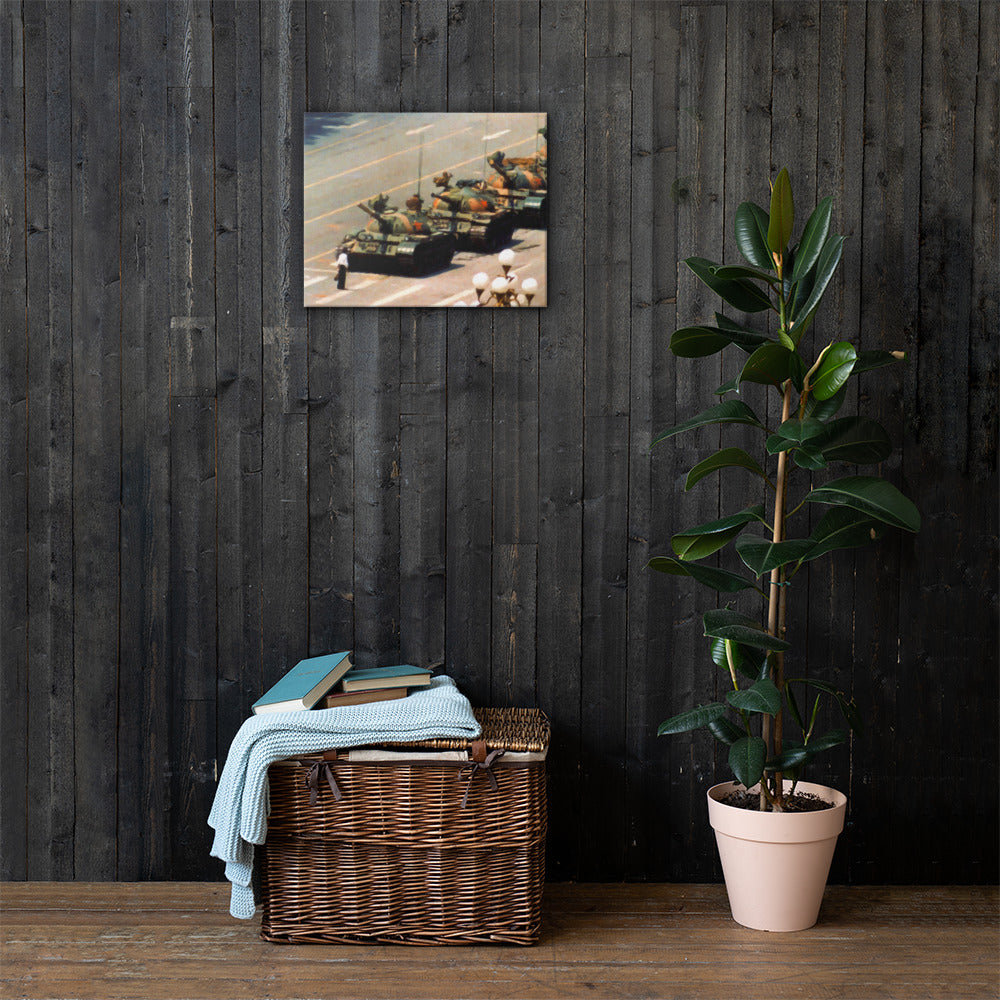 Tank Man Wrapped Canvas Painting