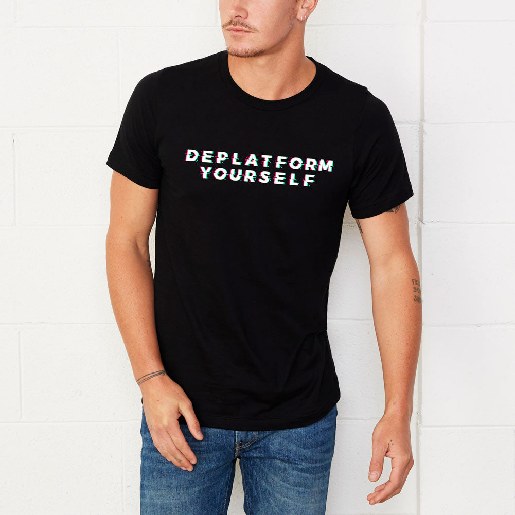 Deplatform Yourself Glitch T-Shirt