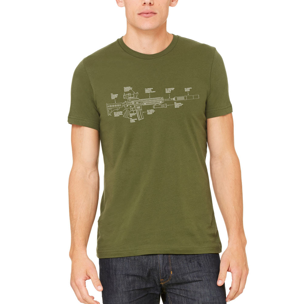 Components of Freedom Carbine Schematic T-Shirt