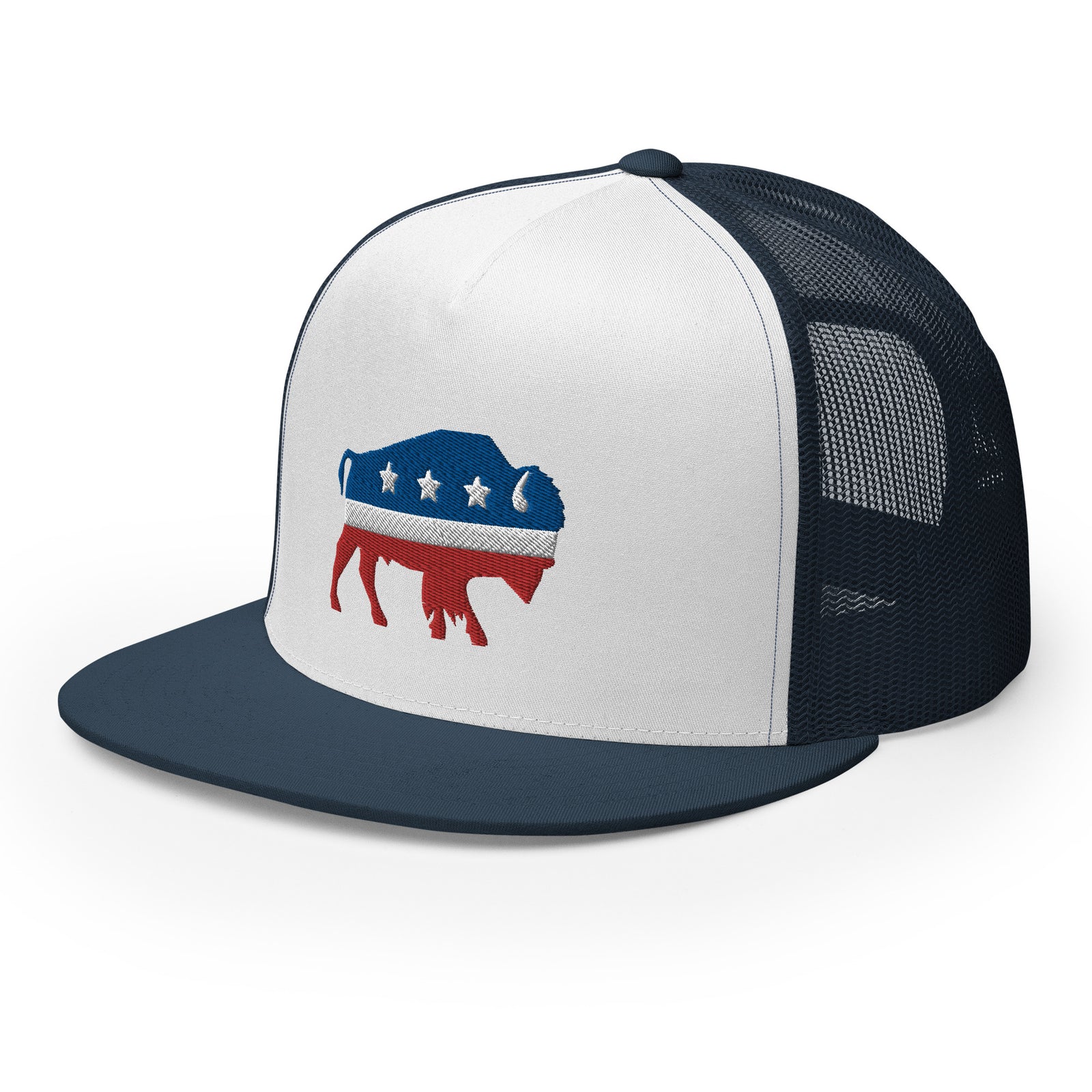 Bison Independent Flat Bill Trucker Cap