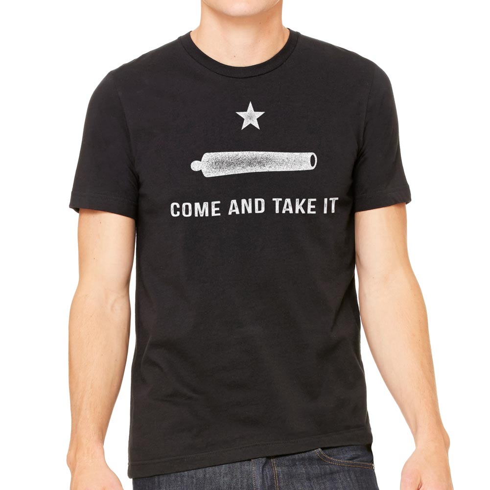 Gonzales Come and Take It shirt product image with Texas cannon liberty design