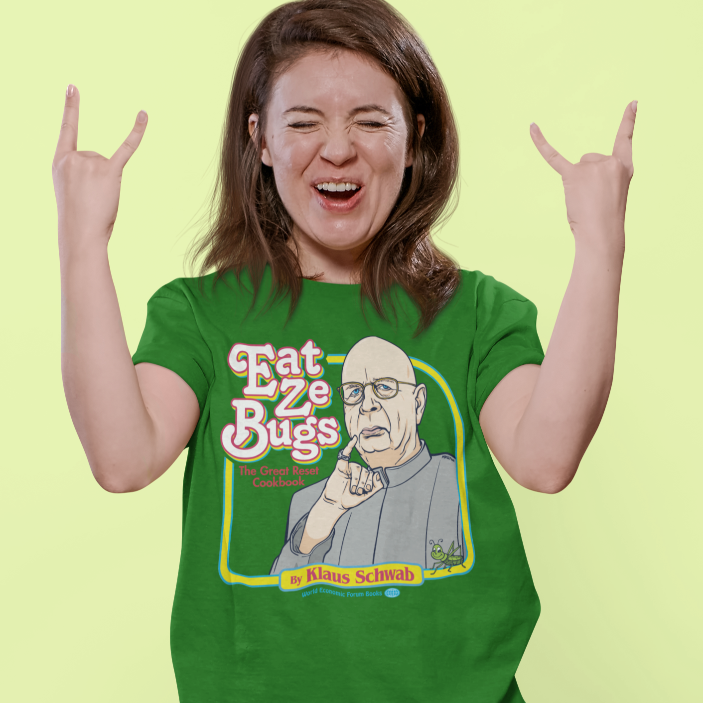 Eat Ze Bugs Great Reset Cookbook with Klaus T-Shirt