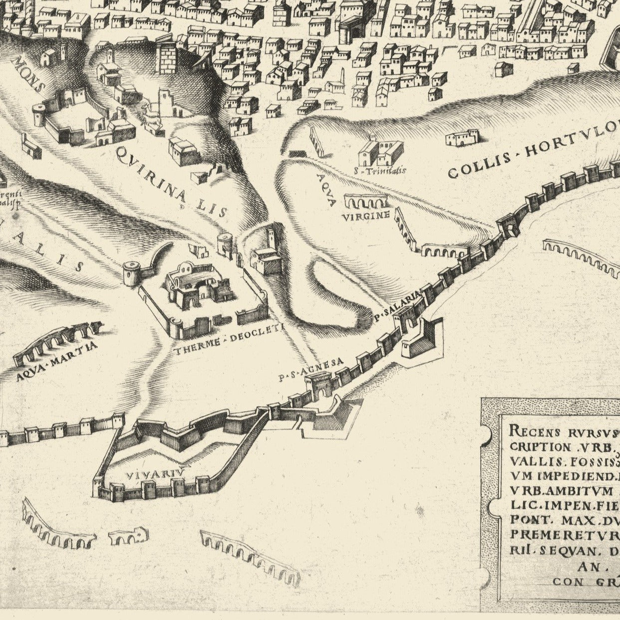 View of Rome from the East Art Print