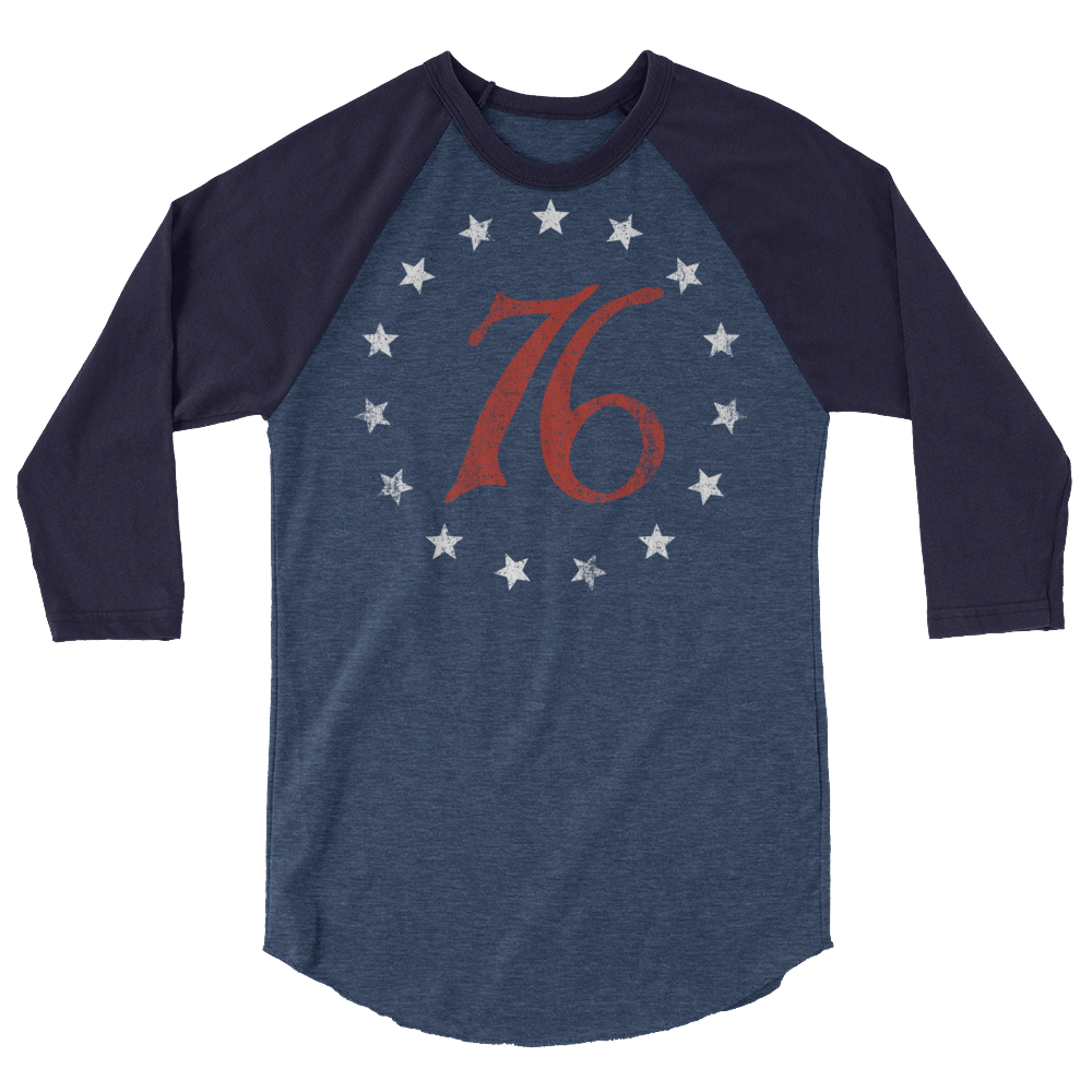 Spirit of 76 3/4 sleeve raglan shirt