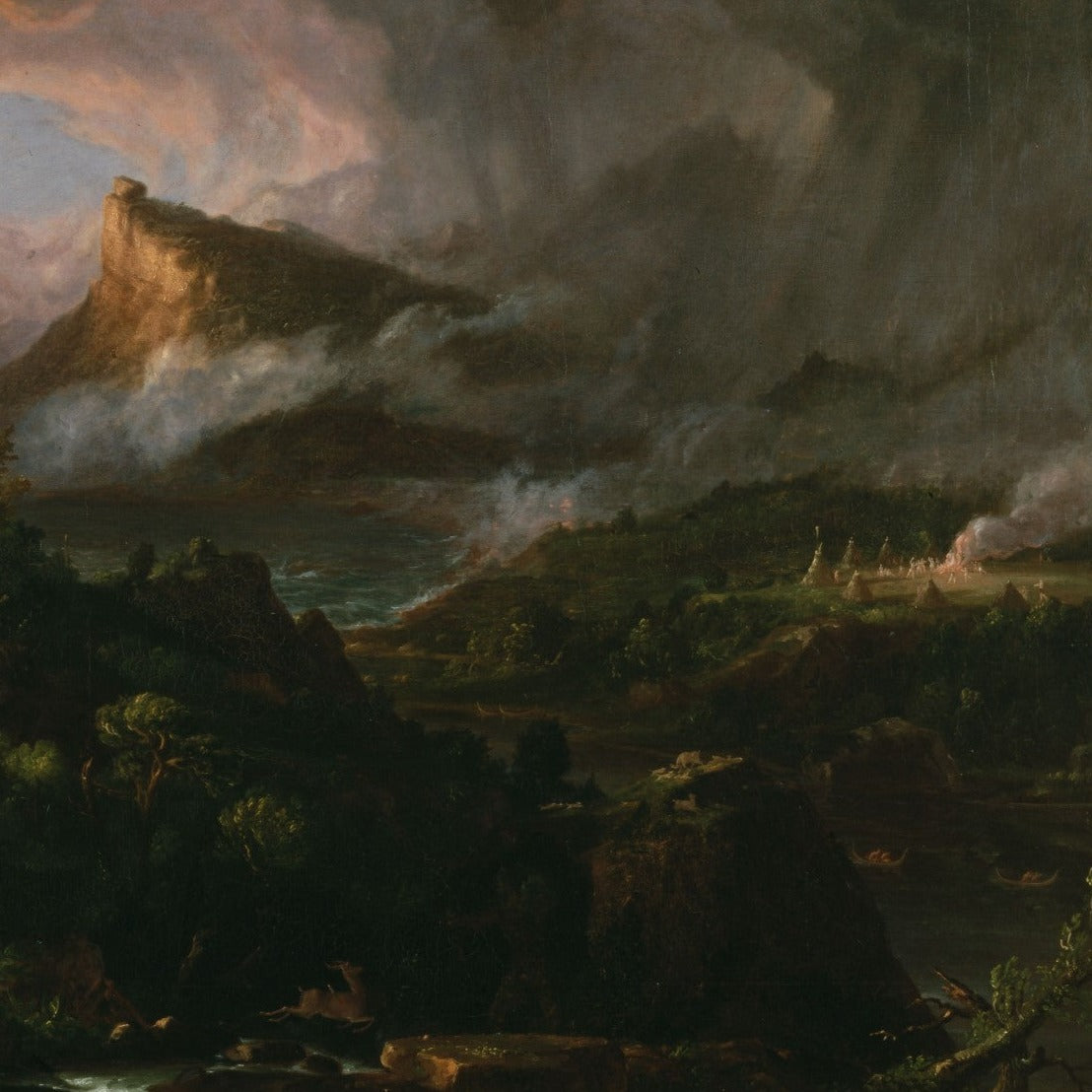 The Savage State Thomas Cole The Course of Empire Art Print