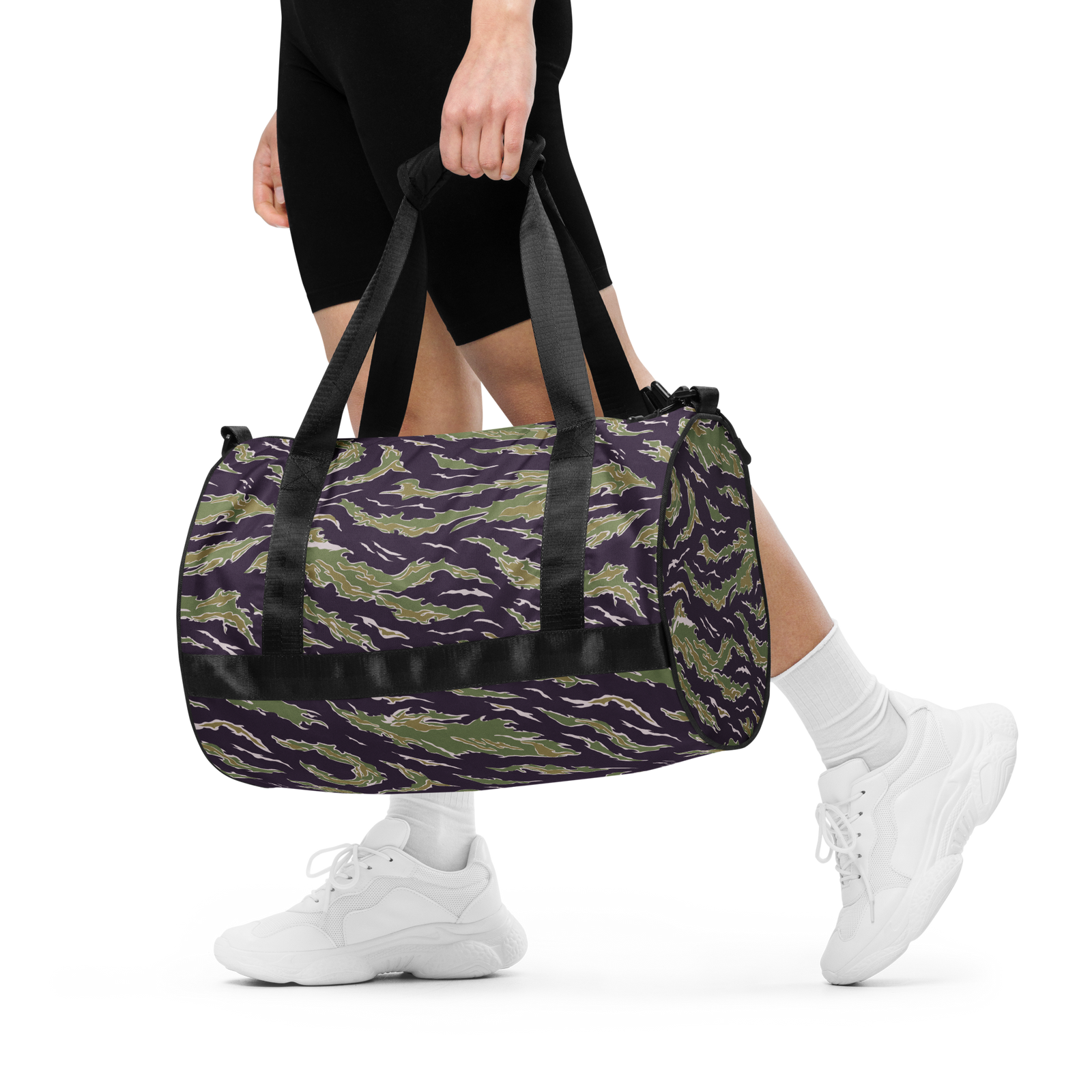 Tiger Stripe Jungle Camouflage Gym Bag