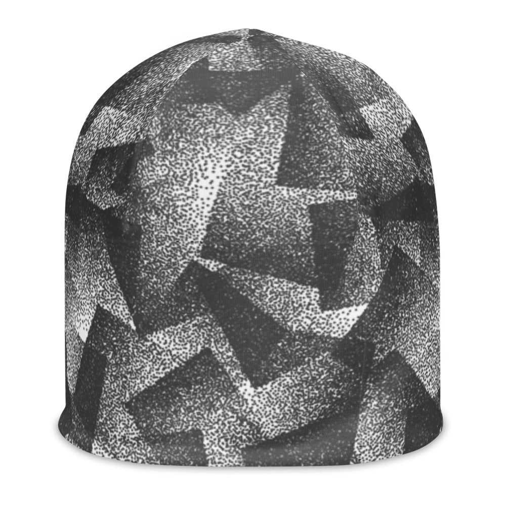 Pointillist Dark Camo Pattern Beanie