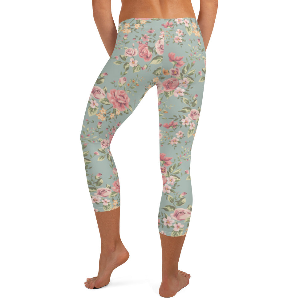 Floral Spectral Capri Leggings