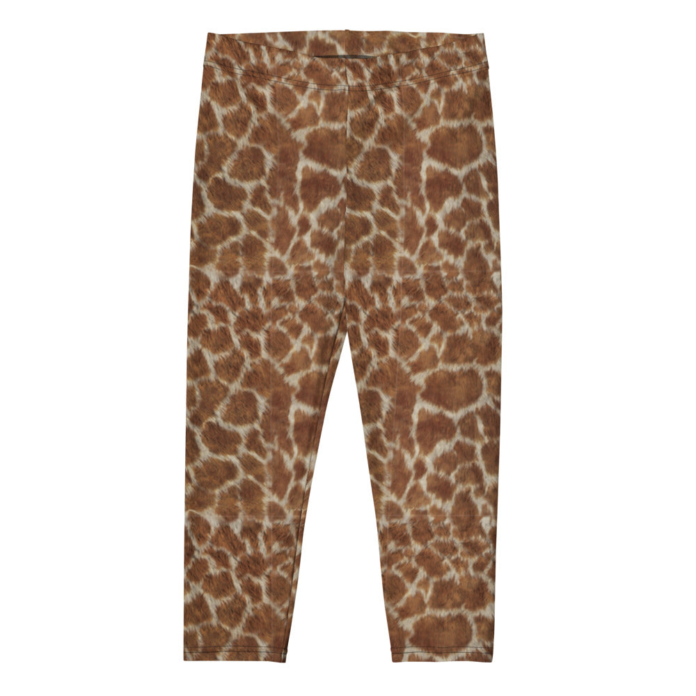 Giraffe Print Capri Leggings