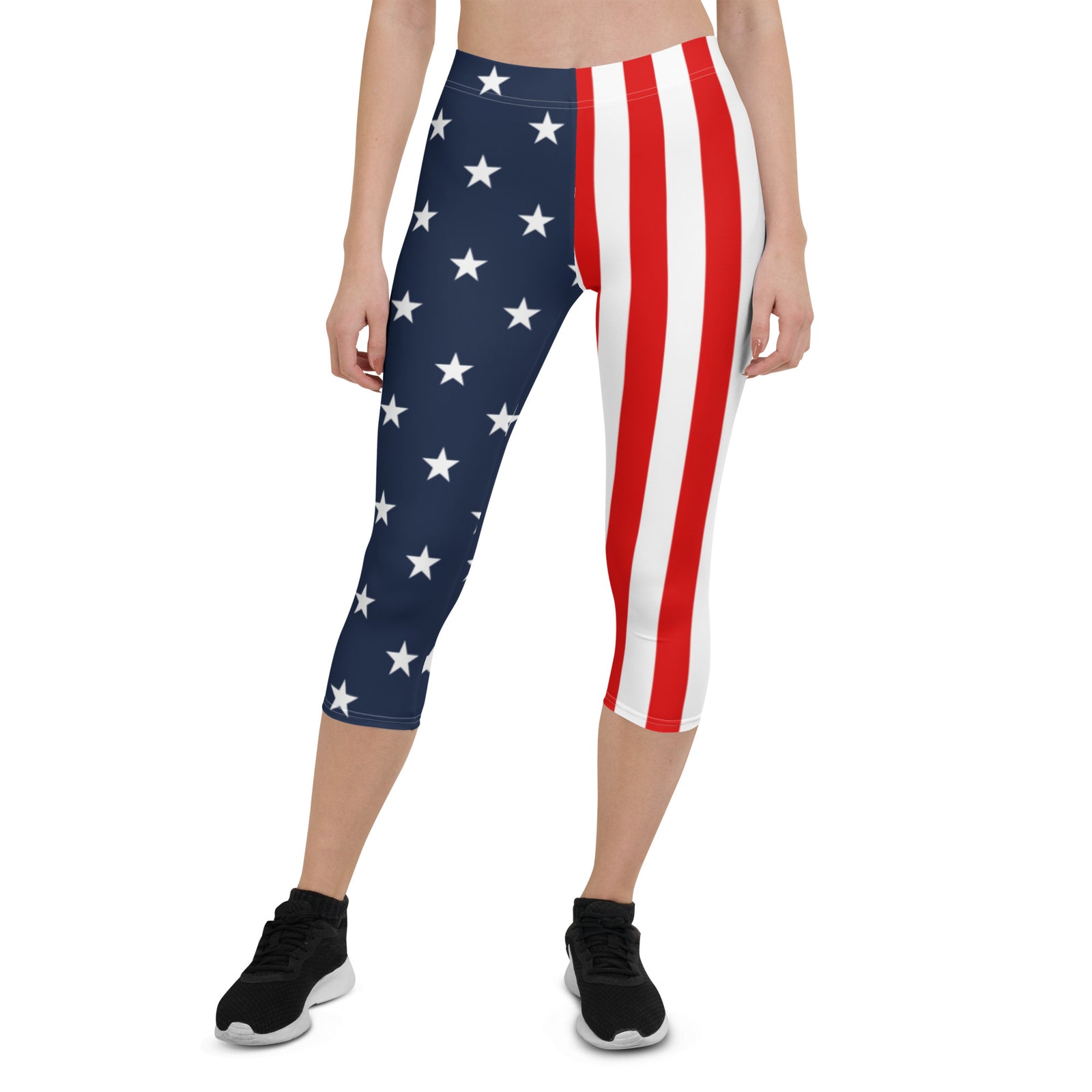 American Flag Capri Leggings