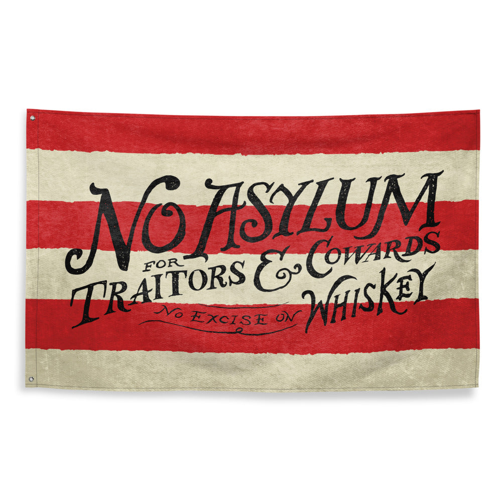 Whiskey Rebellion No Asylum Wall Flag