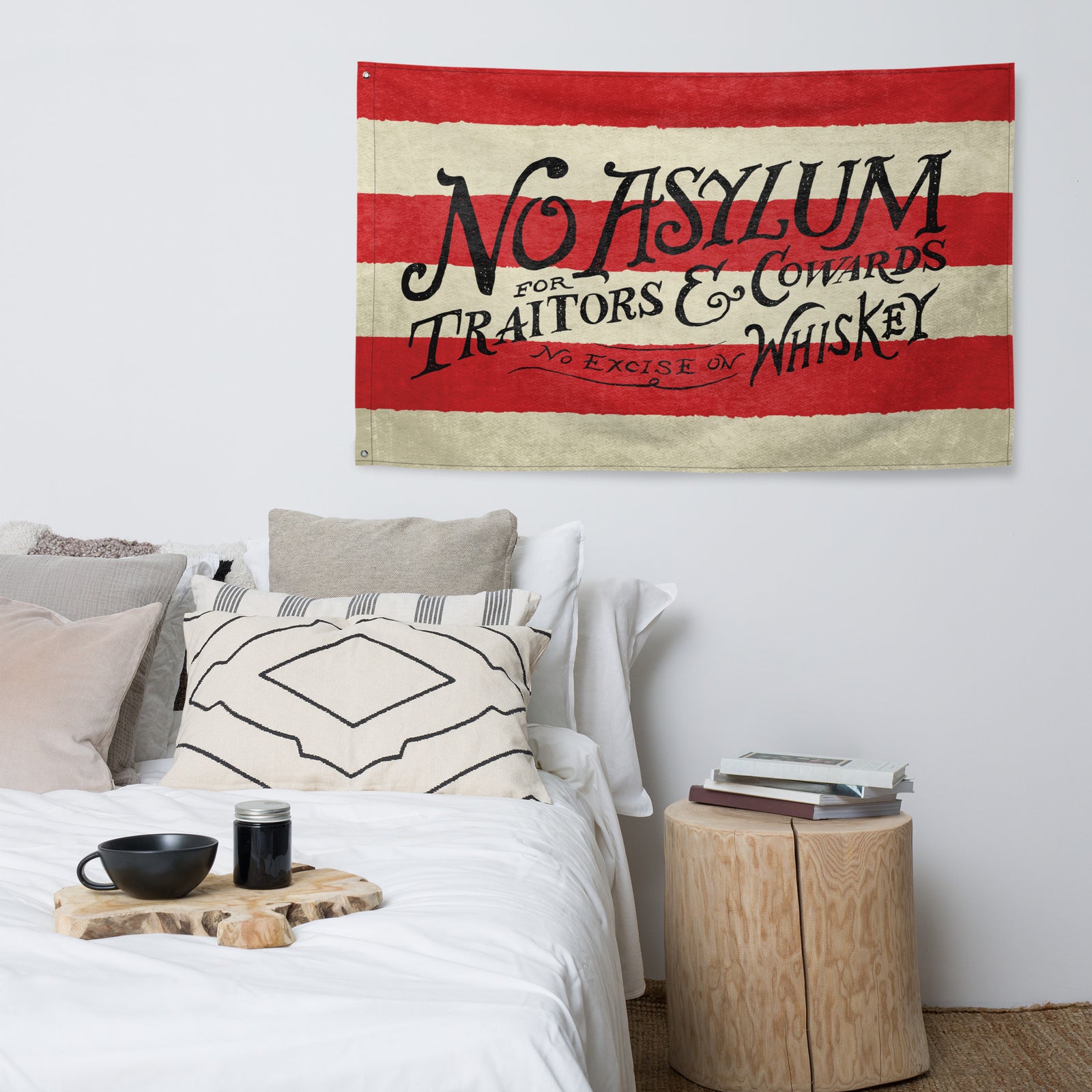 Whiskey Rebellion No Asylum Wall Flag