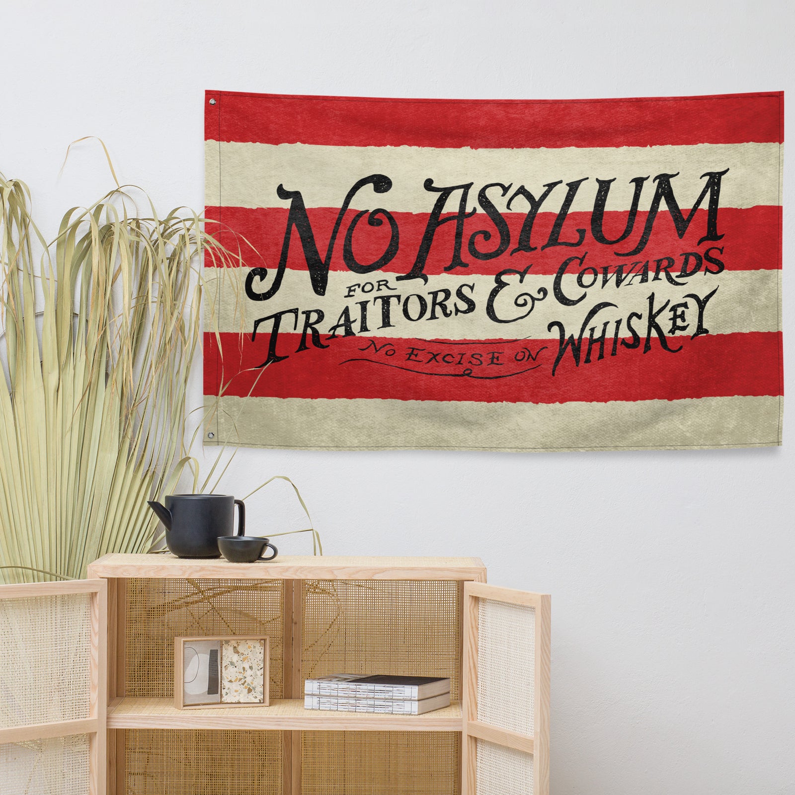 Whiskey Rebellion No Asylum Wall Flag