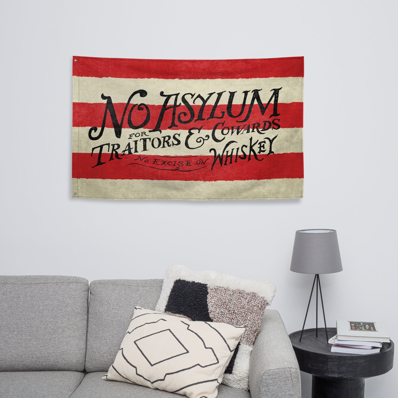 Whiskey Rebellion No Asylum Wall Flag