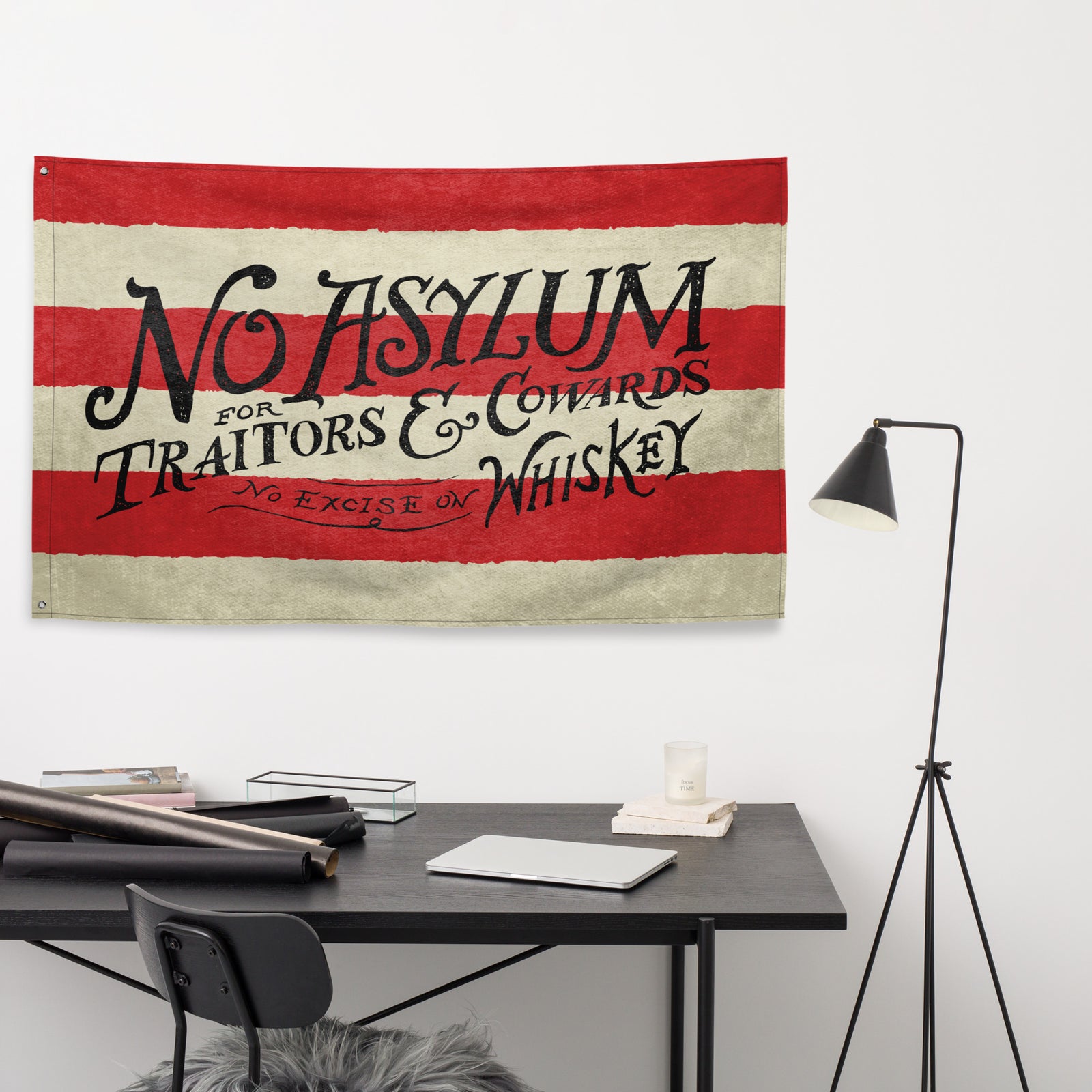 Whiskey Rebellion No Asylum Wall Flag
