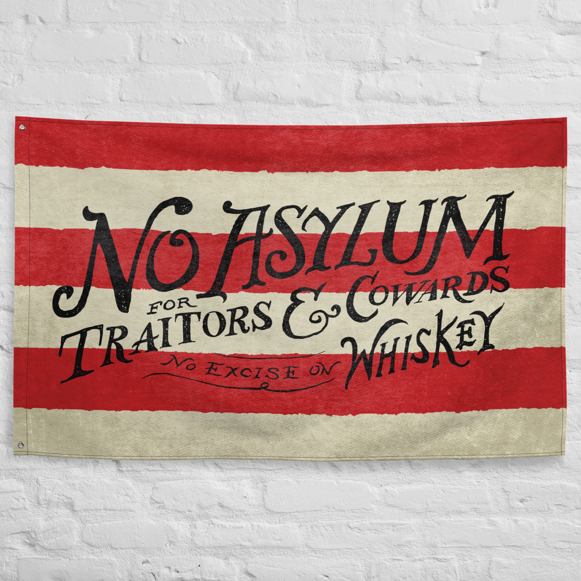 Whiskey Rebellion No Asylum Wall Flag