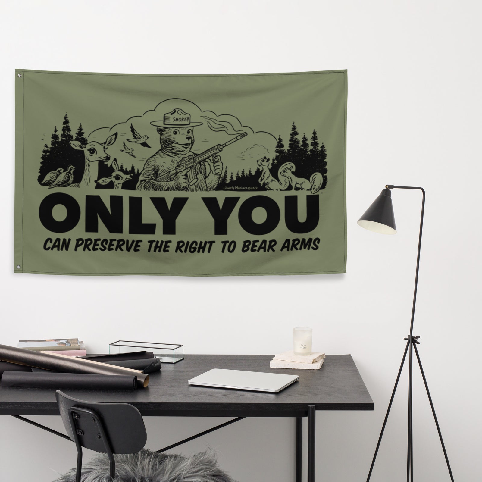 Only You Can Preserve the Right to Bear Arms Smokey Flag