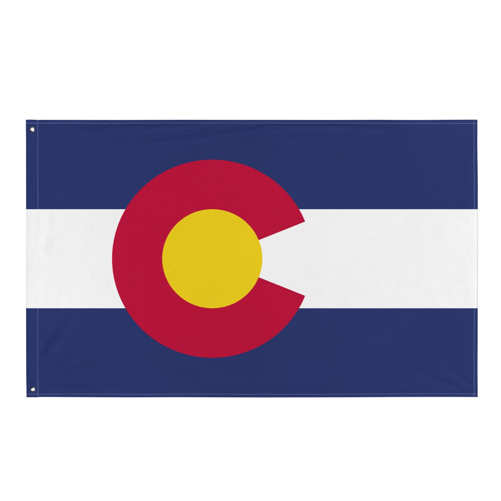 Colorado State wall flag folded product view with blue and white stripe design