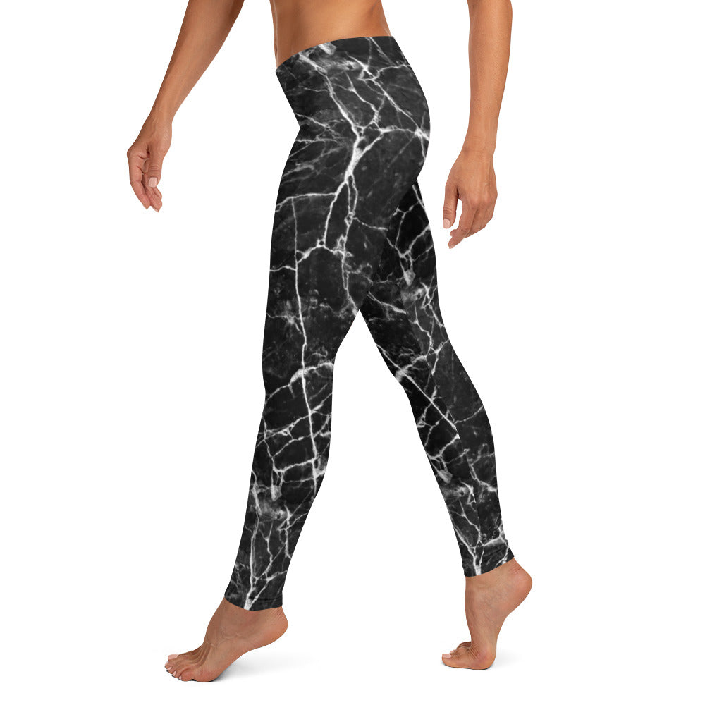 Onyx Black Marble Leggings