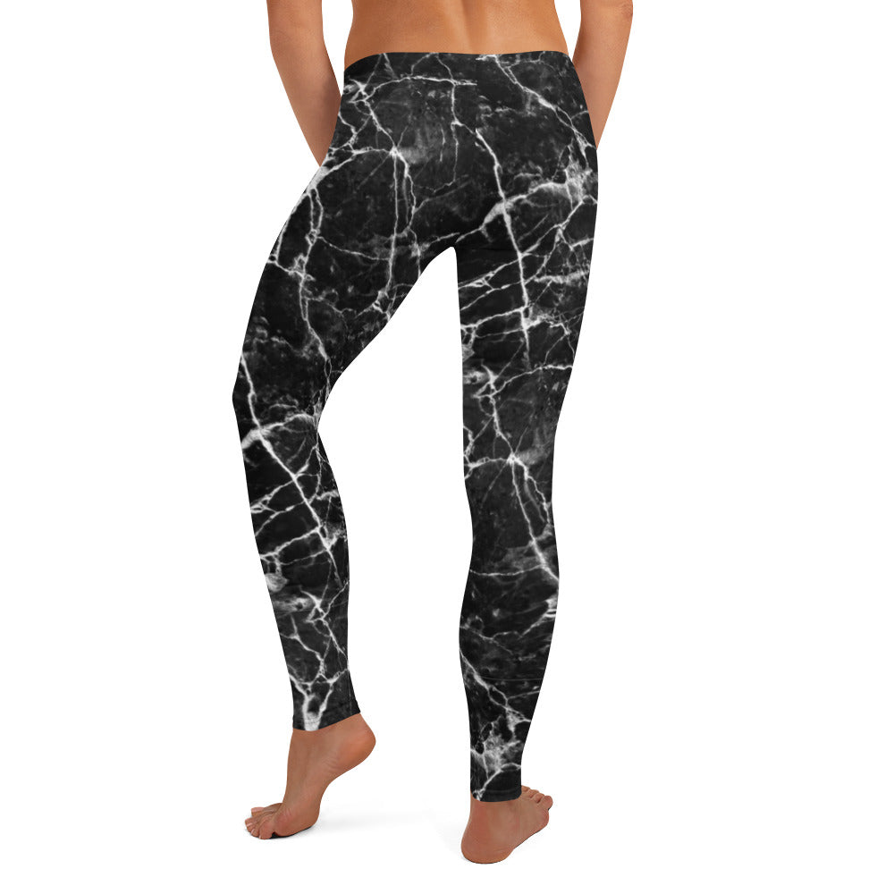 Onyx Black Marble Leggings