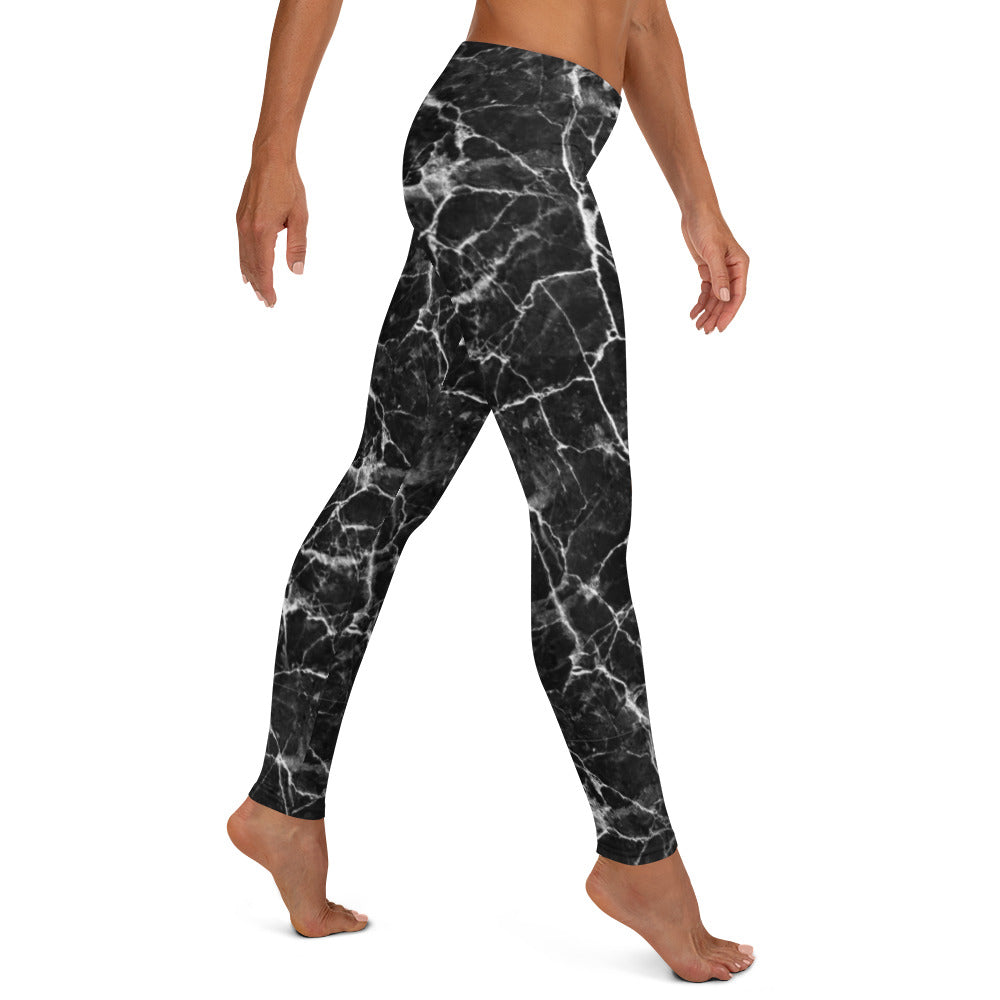 Onyx Black Marble Leggings