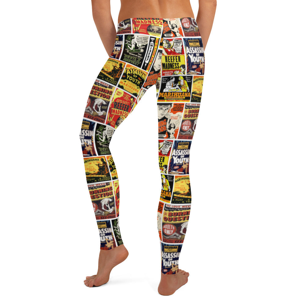 Reefer Madness Hysteria Poster Leggings