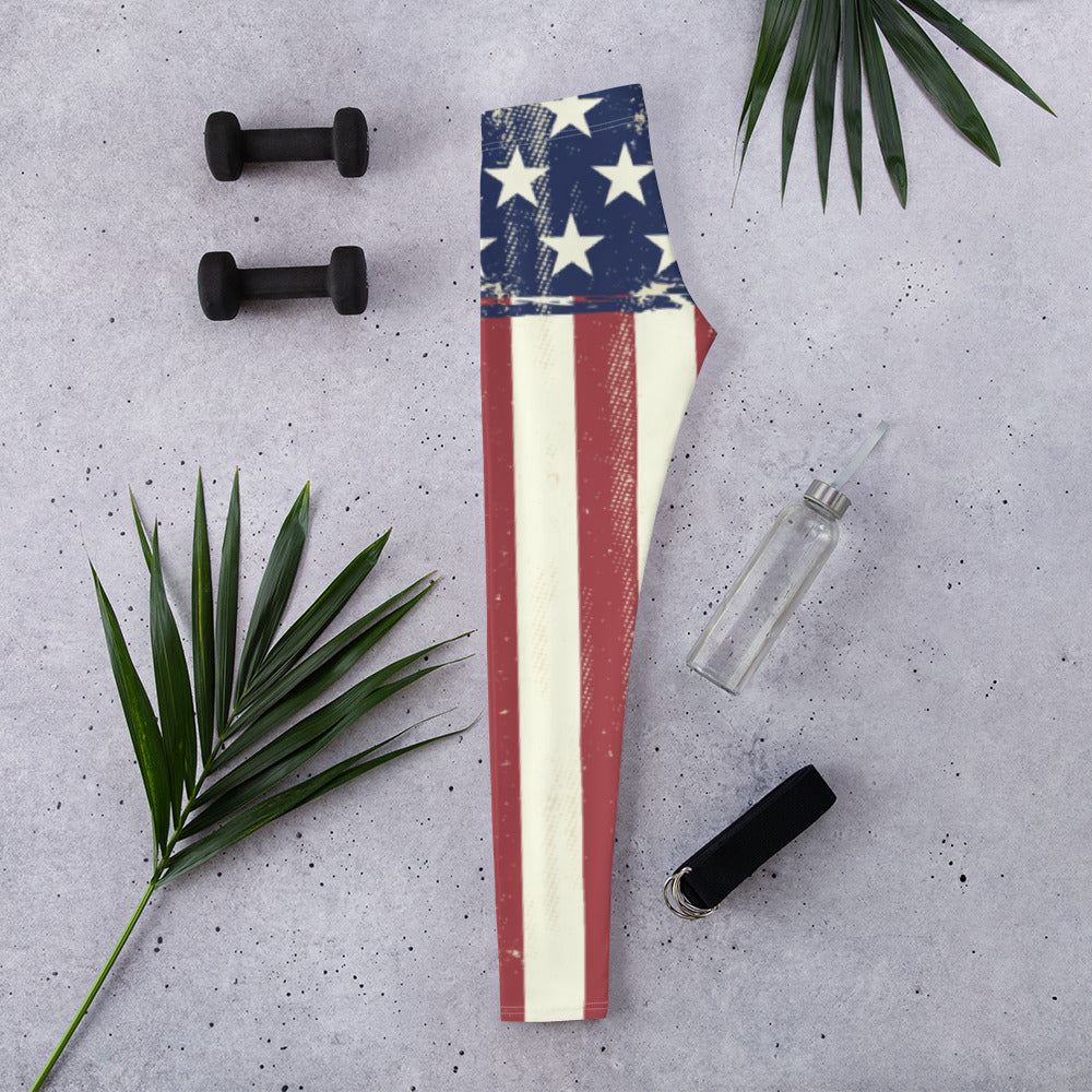 Stars and Bars Full Length Leggings