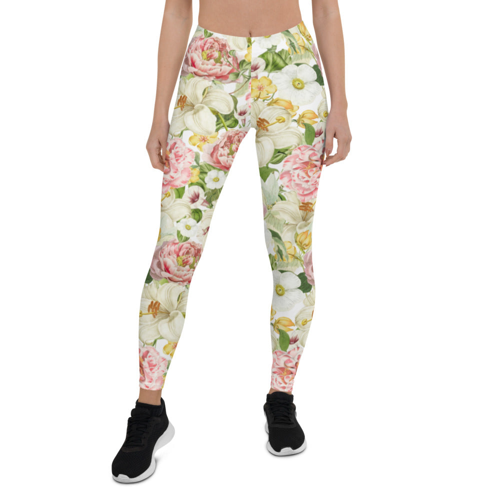Tuinoogst Floral Pattern Full-Length Leggings