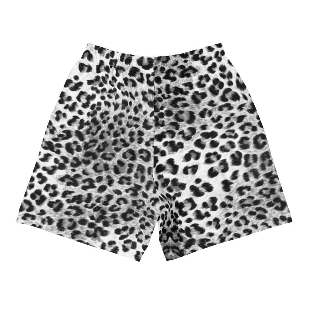Snow Leopard Men's Athletic Long Shorts
