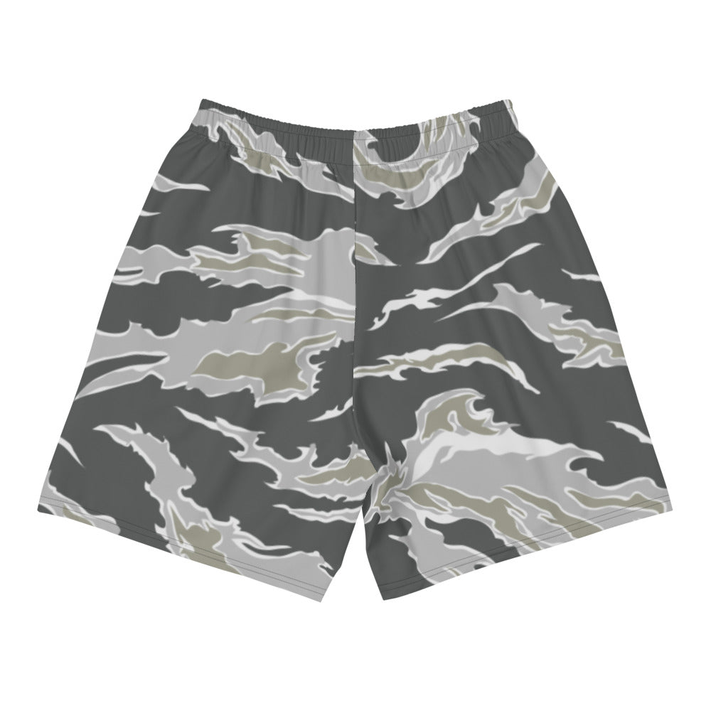 Drab Tiger Stripe Camo Men's Athletic Shorts