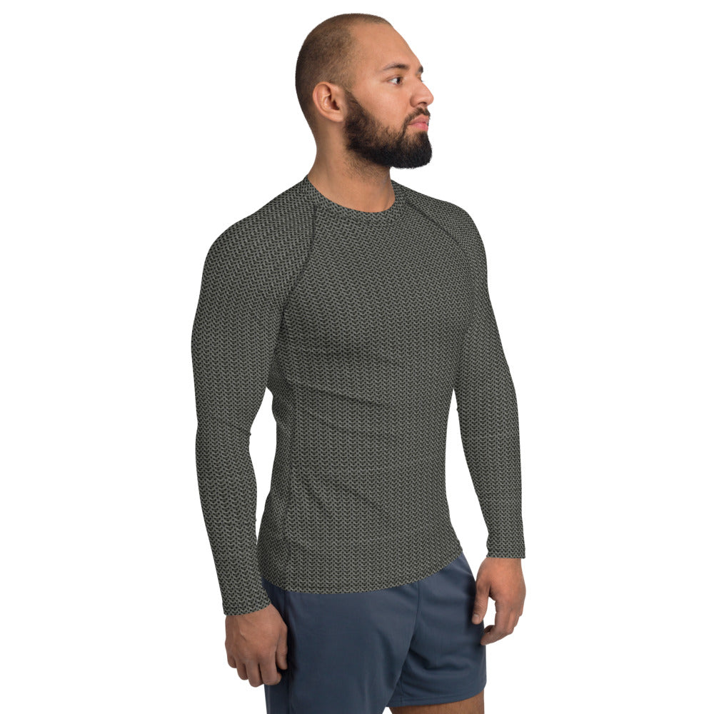 Chainmail Pattern Liberty Maniacs Men's Rash Guard