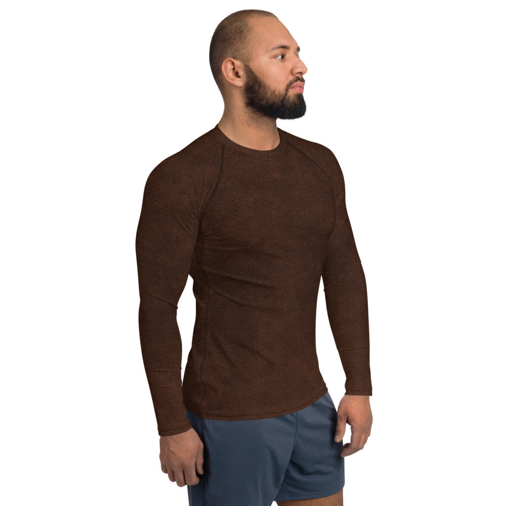 The Cowboy Leather Pattern Men's Rash Guard