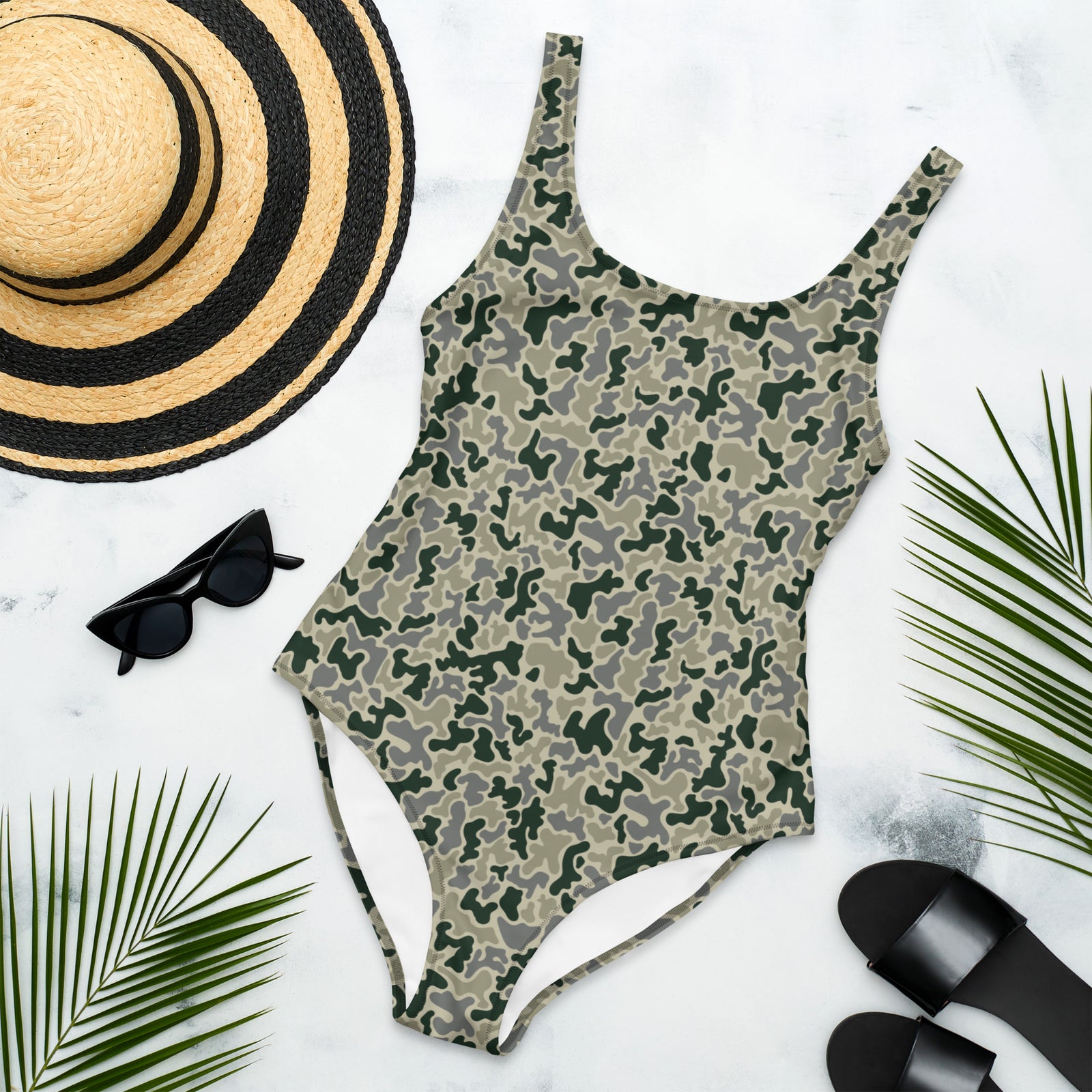 Marshstone CalCam Camo Pattern One-Piece Swimsuit