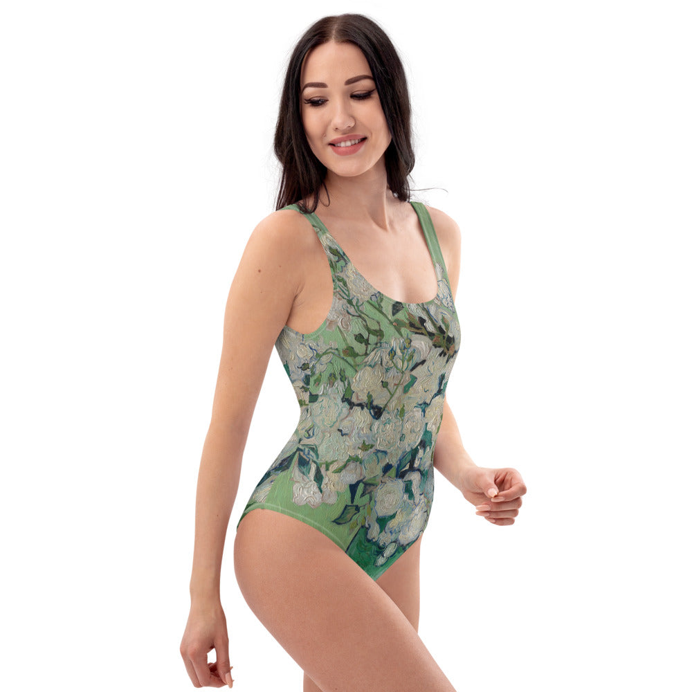 Vincent Van Gogh Roses Fine Art One-Piece Swimsuit
