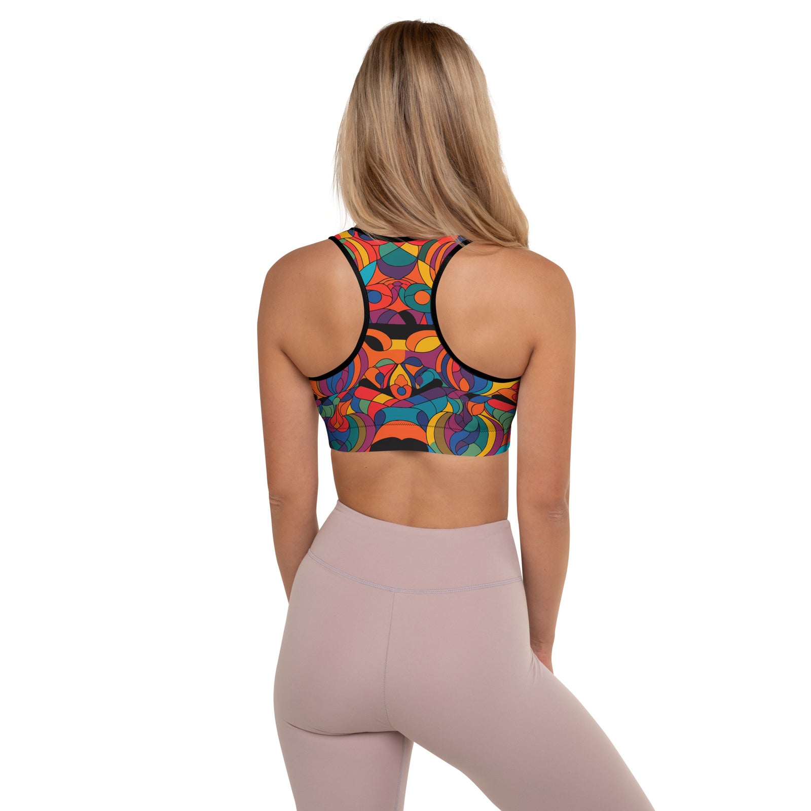 Kaleidoscopic Padded Sports Bra