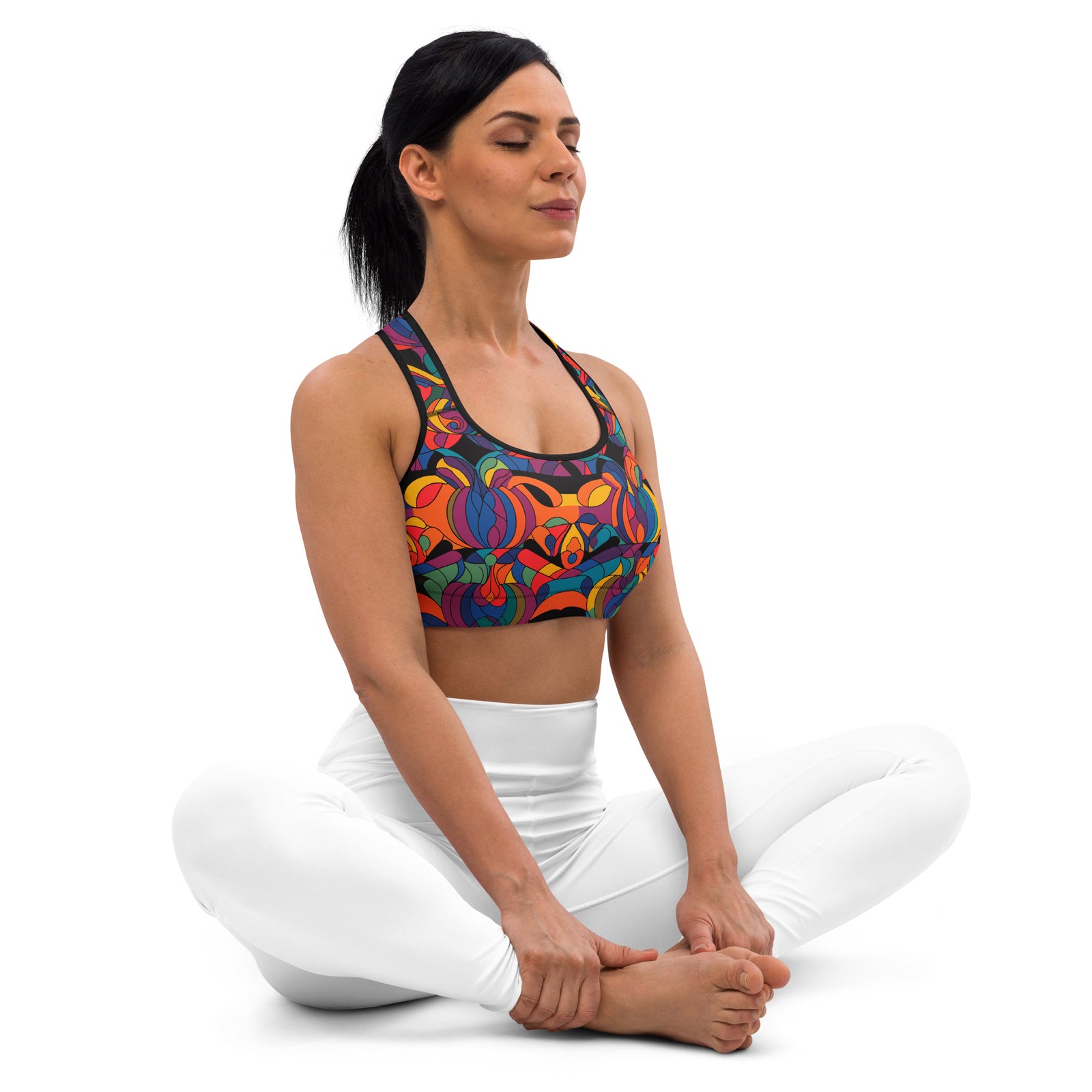 Kaleidoscopic Padded Sports Bra