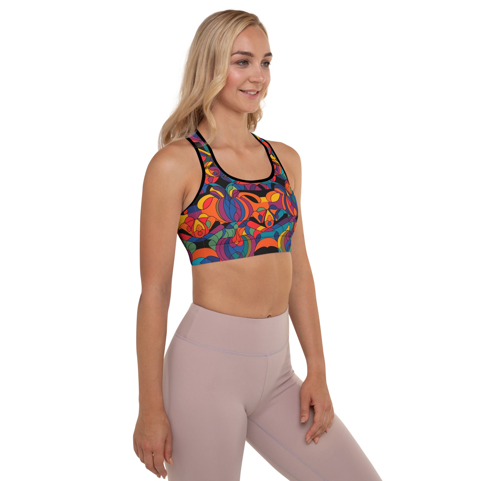 Kaleidoscopic Padded Sports Bra