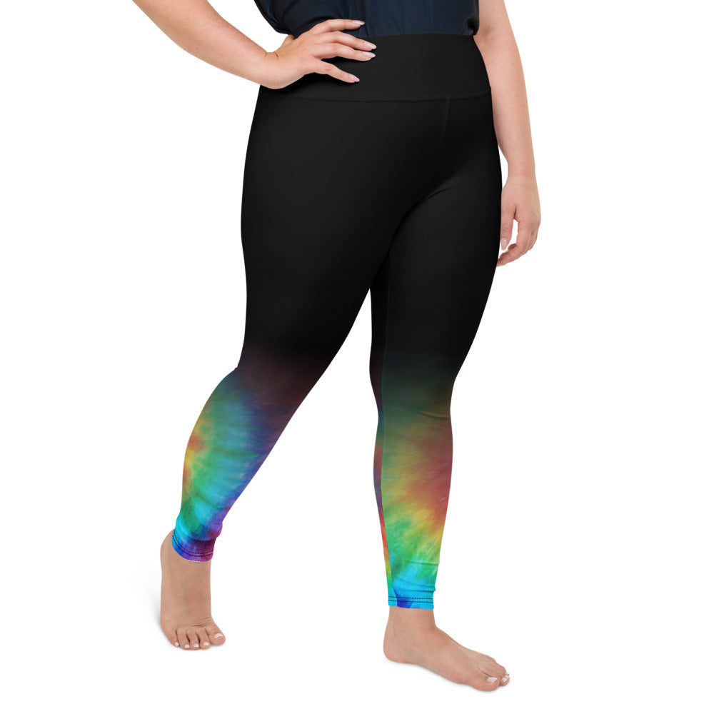 Tie Dye Shadow Plus Size Leggings
