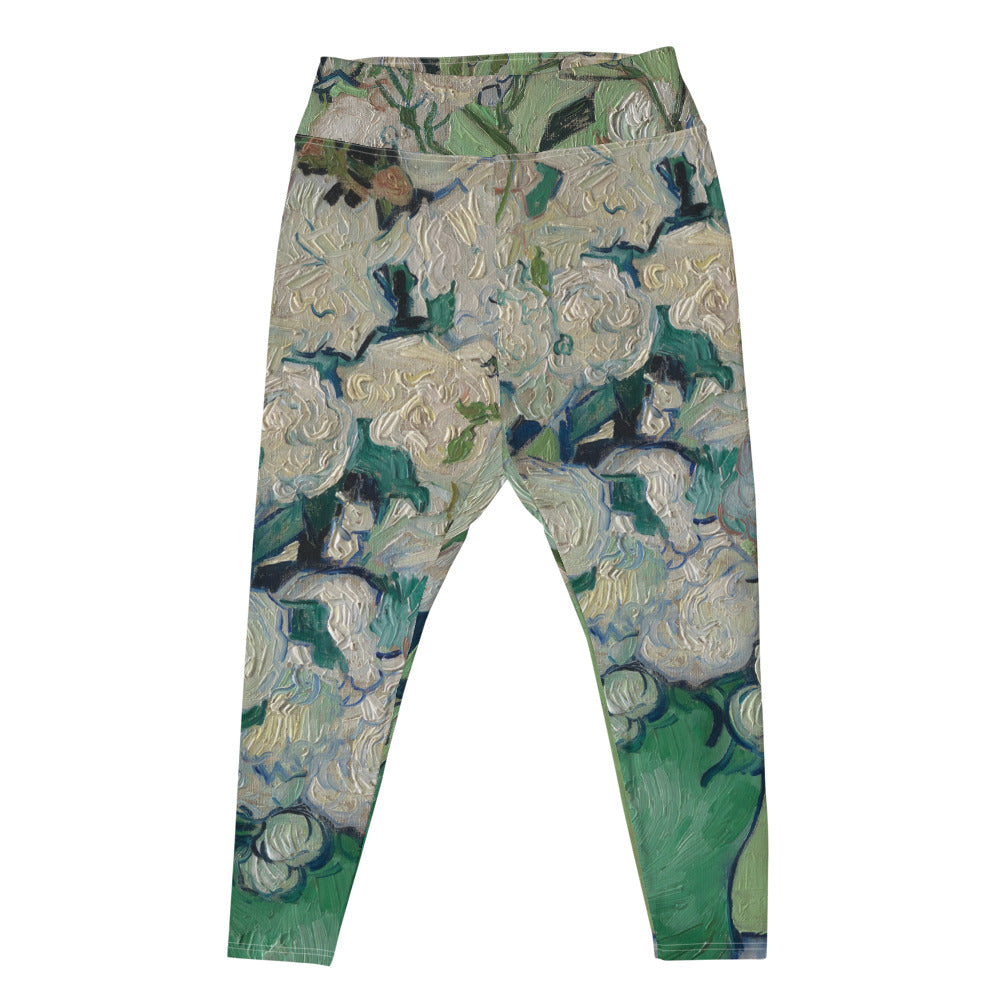 Vincent Van Gogh Roses Fine Art Plus Size Leggings